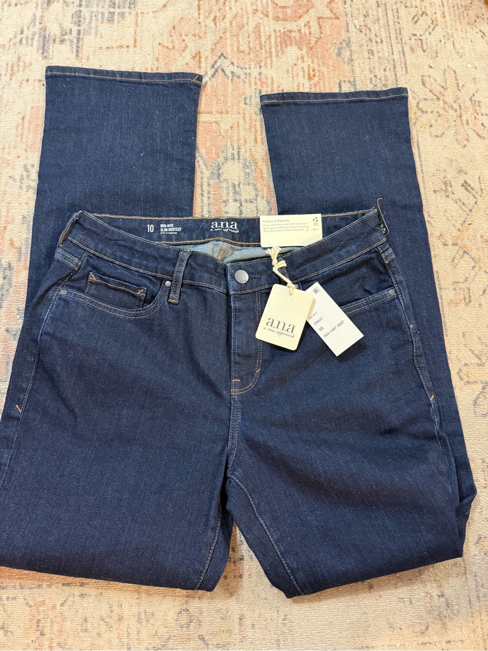 a.n.a Women's Dark Indigo Straight Leg Jeans